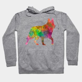 White Swiss Shepherd Dog in watercolor Hoodie